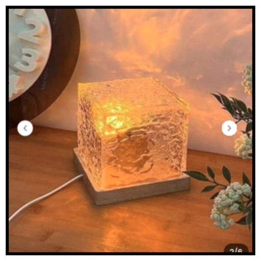 Rotating Water Ripple Night Light Aura Lamp