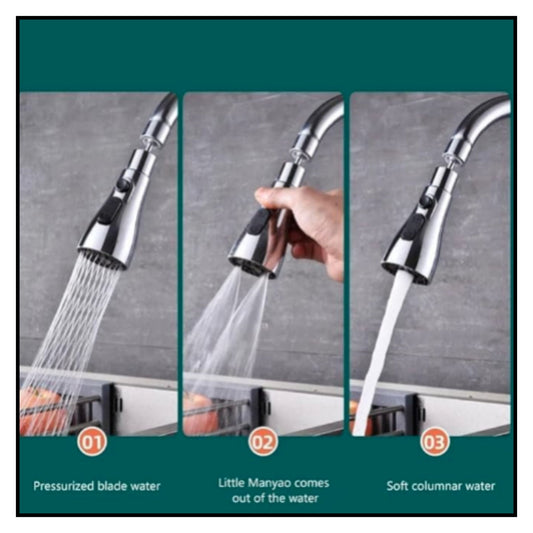 Stainless Steel 360 Degree Flexible tap extender for kitchen sink
