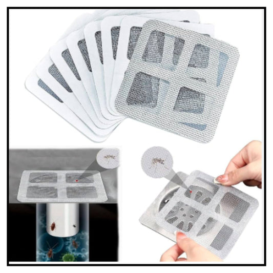 Drain Hair Catcher Waterproof Mesh Stickers for Bathroom ( Pck Of 10 )