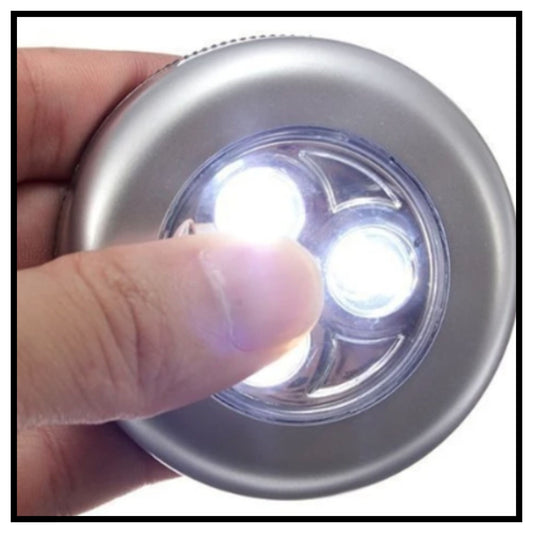 Touch Lamp Mini Round Emergency Light with Stick Tape for Home