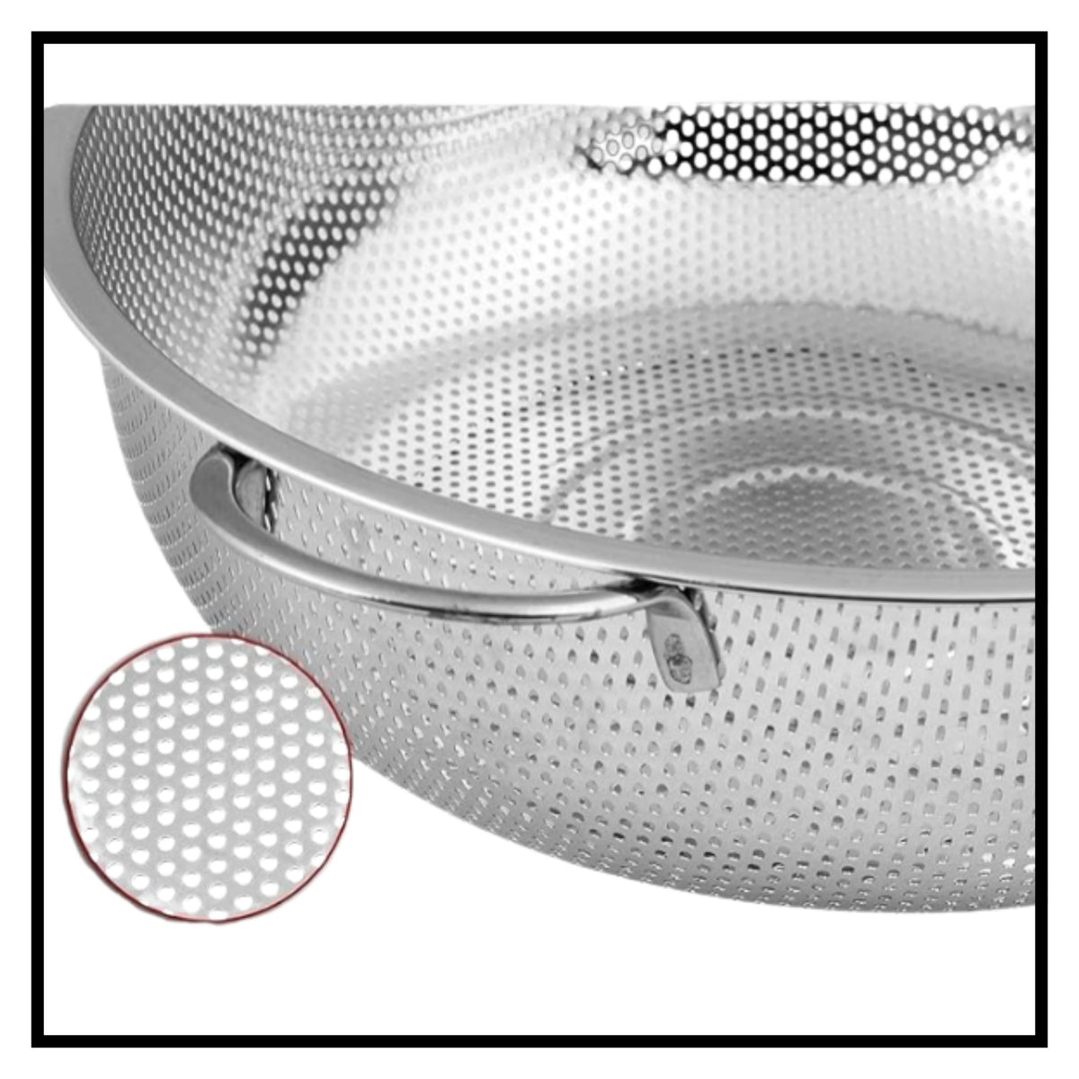 Stainless steel kitchen colander strainer