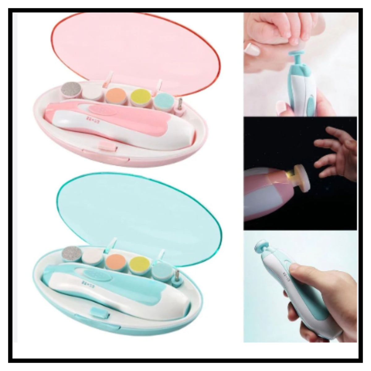 Baby Nail Clippers with Light Baby Nail File Grinder Set Safe Nail Trimmer Kit