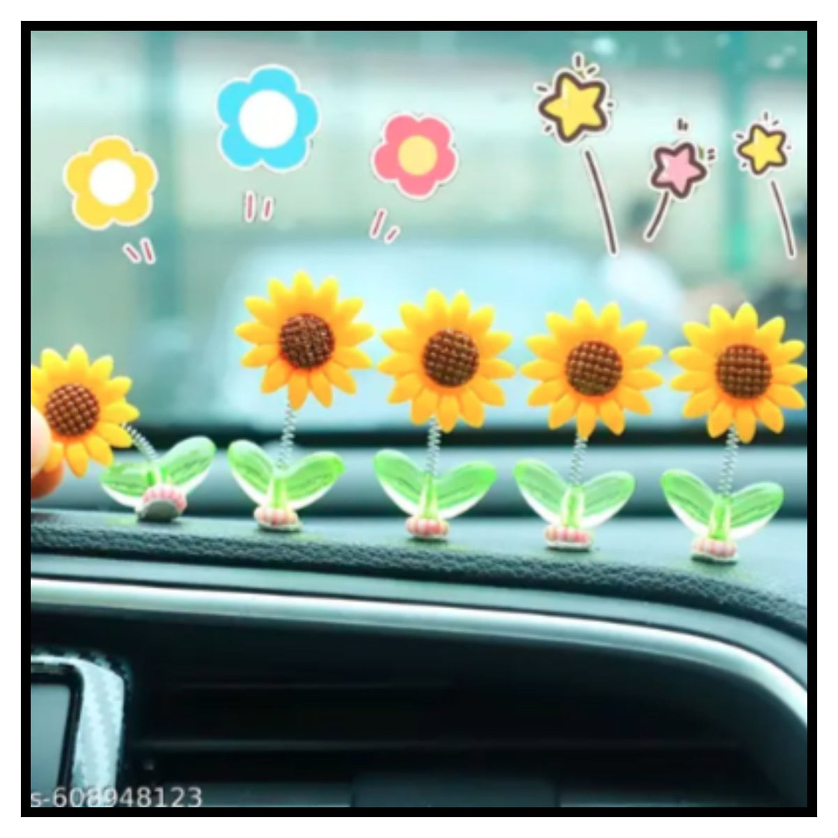 Sunflower Car Dashboard Decor Set of 5