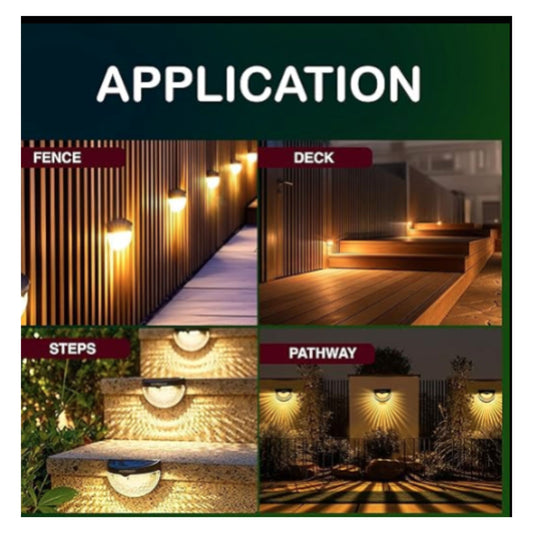 LED Solar Powered Fence Lights(Pack of 4)