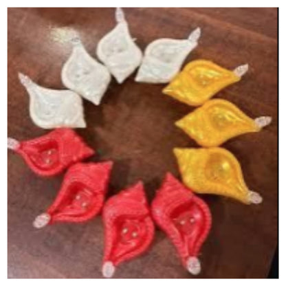 प्लास्टिक वाटर सेंसर शंख एलईडी दीया लाइट्स (18 का पैक)