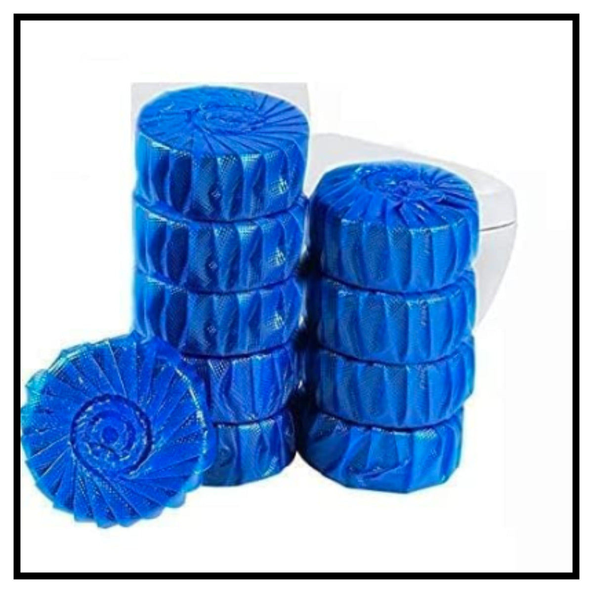 Automatic Toilet Bowl Cleaner Tablets (Pack of 10), Bathroom Toilet Tank Cleaner, Toilet Blue Clean Bubbles, Long-Lasting, Mild Lemon Scent, Fresh Air and No Pungent Odor