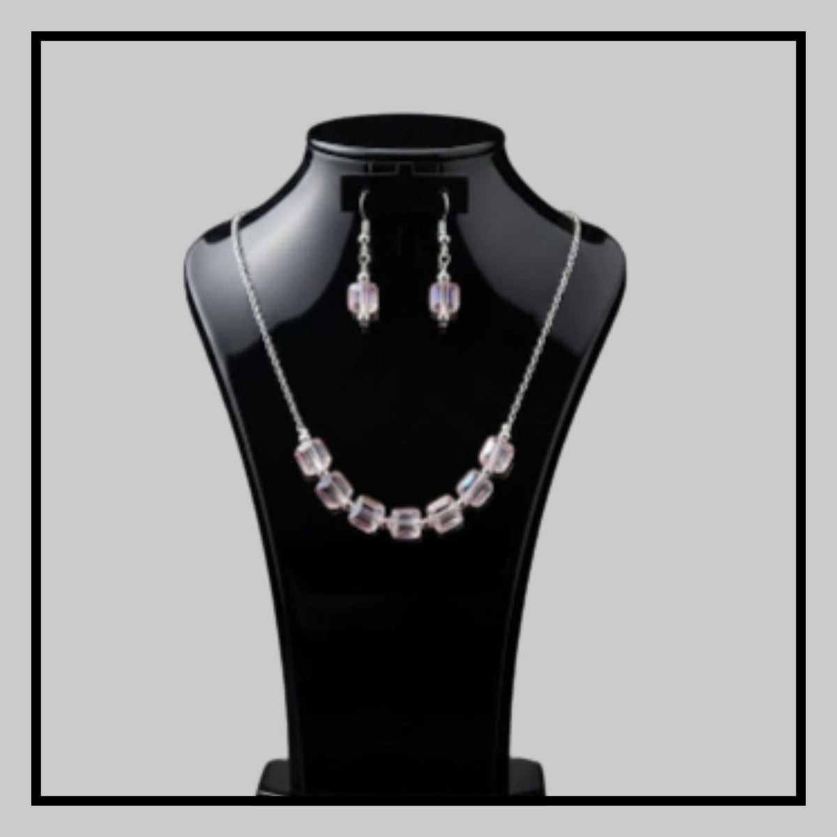 Sliver Plated Artificial Stones Studded Jewellery Set