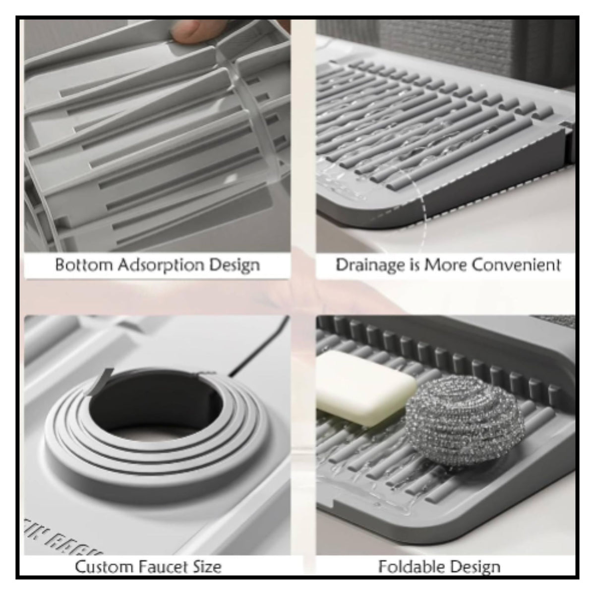 Silicone Sink Faucet Mat Sink Splash Guard