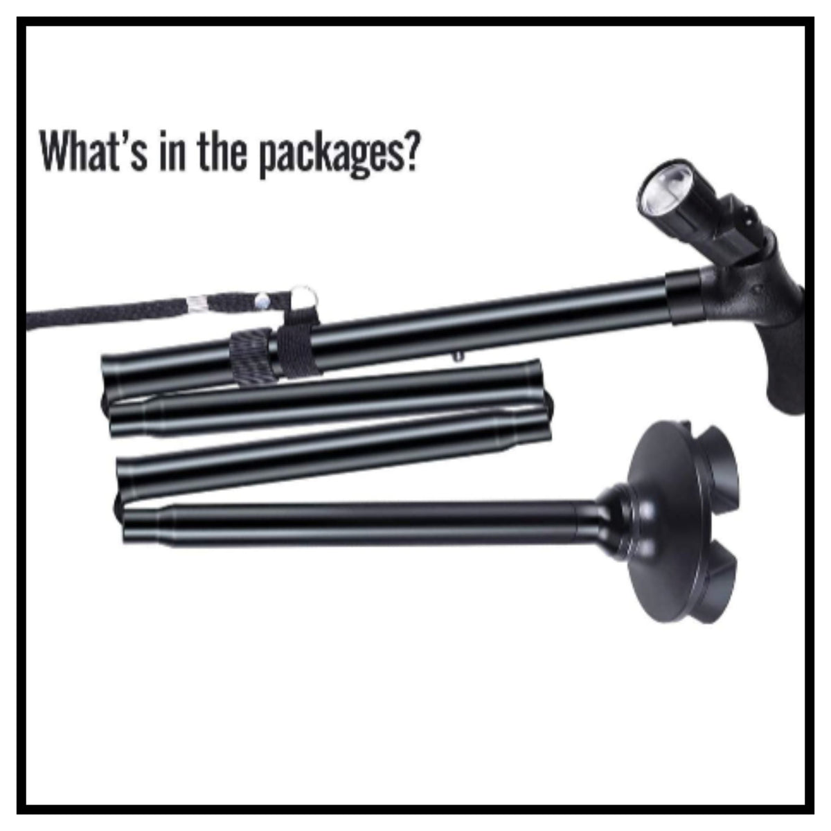 Walking Stick Collapsible with Led Light