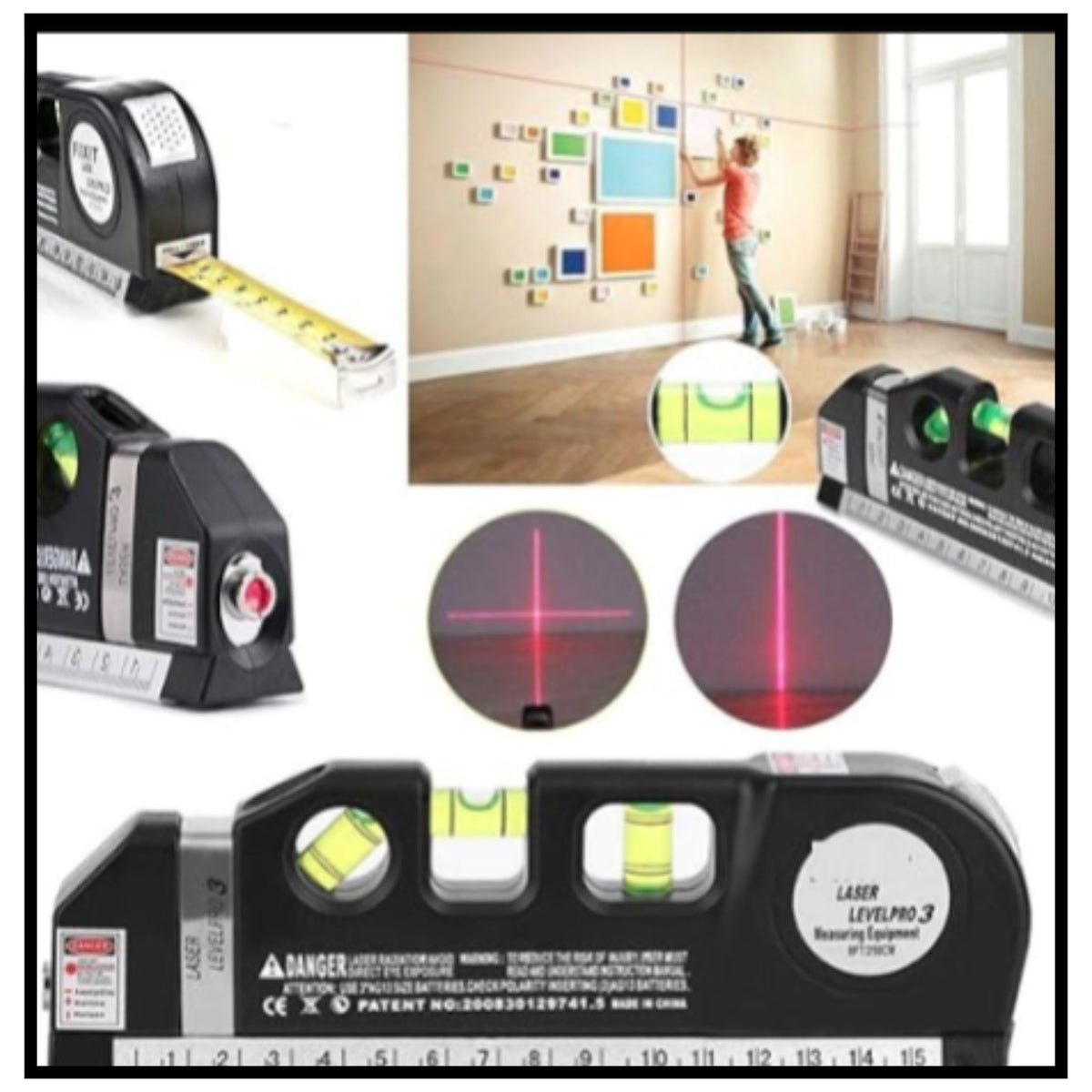 Digital Distance Laser Line Measuring Tape Measurement Tool
