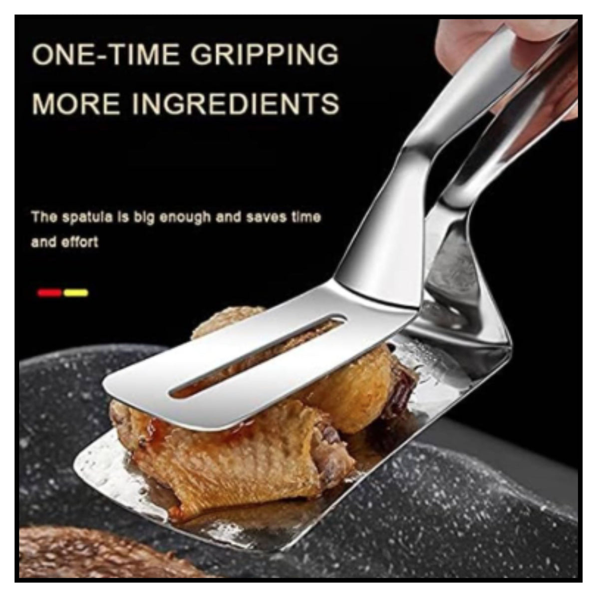 Heat Resistant Multipurpose Kitchen Frying Turner Serving Spatula Tong