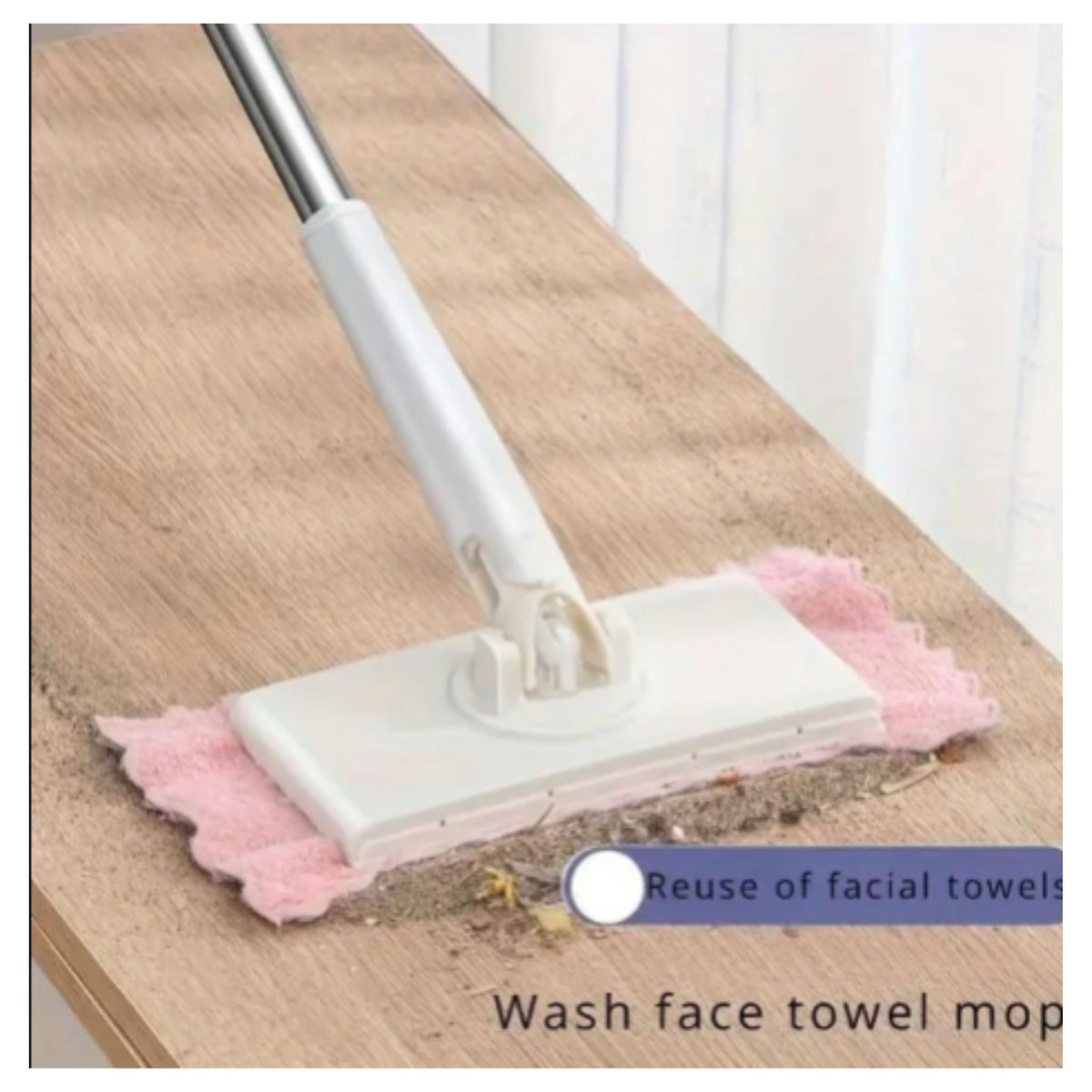 Easy-Clean Mini Mop With Auto Cloth Grip