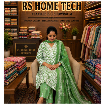 रेघा चूड़ीदार-हरा (414138) (3XL)