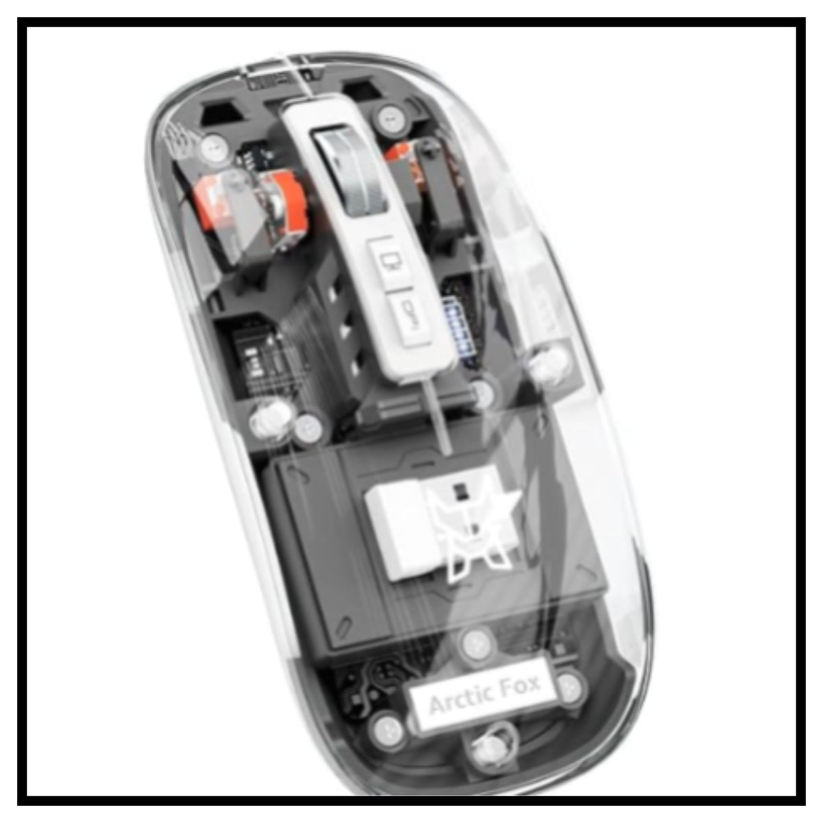 Transparent Wireless and Bluetooth Rechargeable Mouse