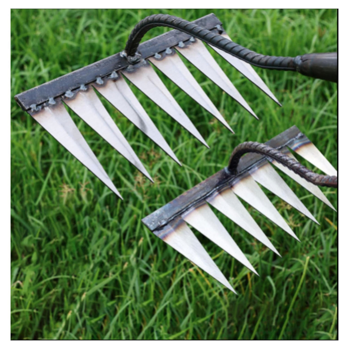 Iron Rake for Gardening and Weeding - Heavy Duty Garden Tool