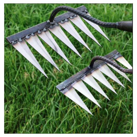 Iron Rake for Gardening and Weeding - Heavy Duty Garden Tool