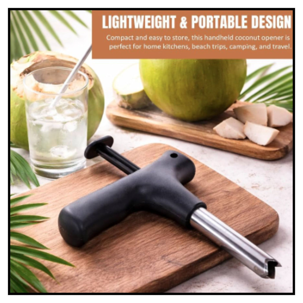 Coconut Opener Tool Stainless Steel Drill Cutter