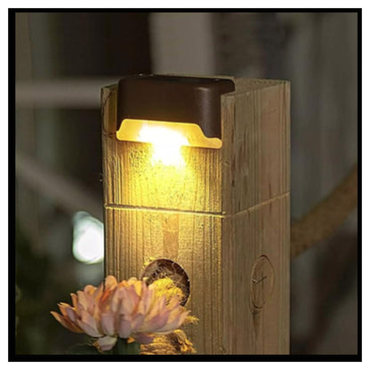 Solar Step Lights for Outdoor Stairs - Waterproof (Pack of 4)