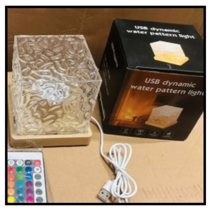 Rotating Water Ripple Night Light Aura Lamp