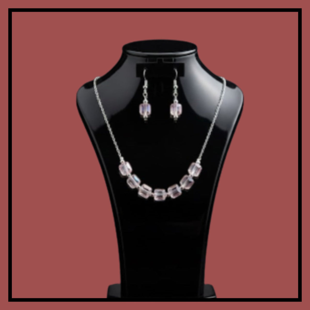 Sliver Plated Artificial Stones Studded Jewellery Set