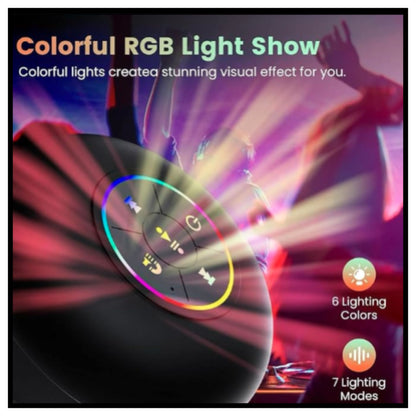 RGB लाइटों वाला मिनी ब्लूटूथ शावर ऑडियो डिवाइस