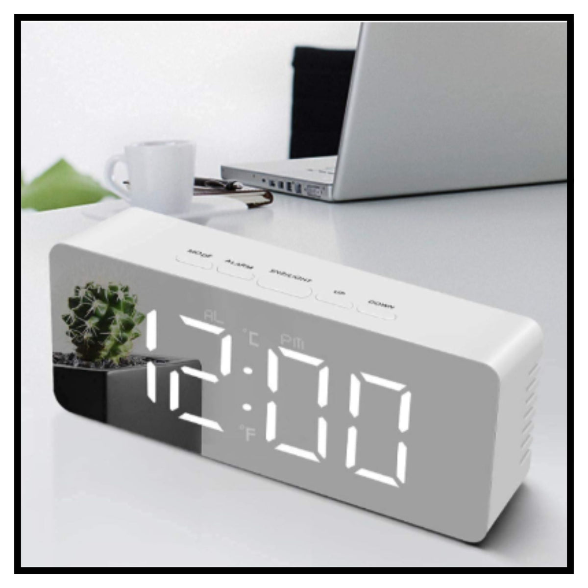 Digital Smart Back Light Table Mirror Alarm Clock