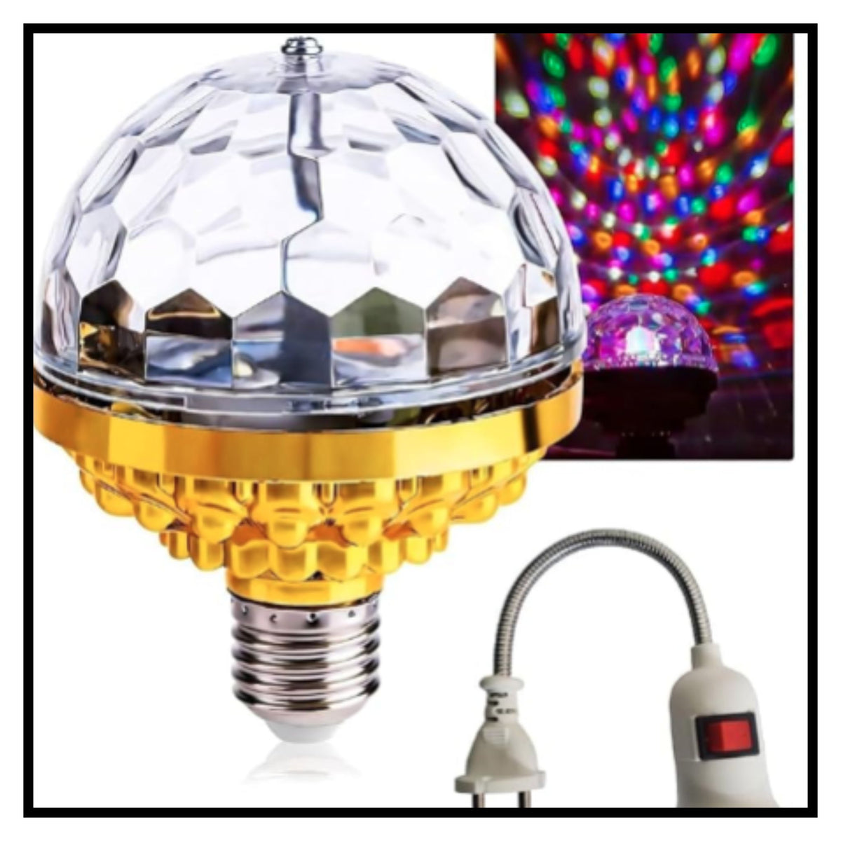 Rotating Magic Ball Light with Lamp Holder Set