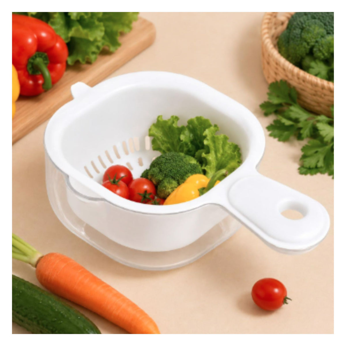Vegetable & Fruit Washing Bowl with Handle