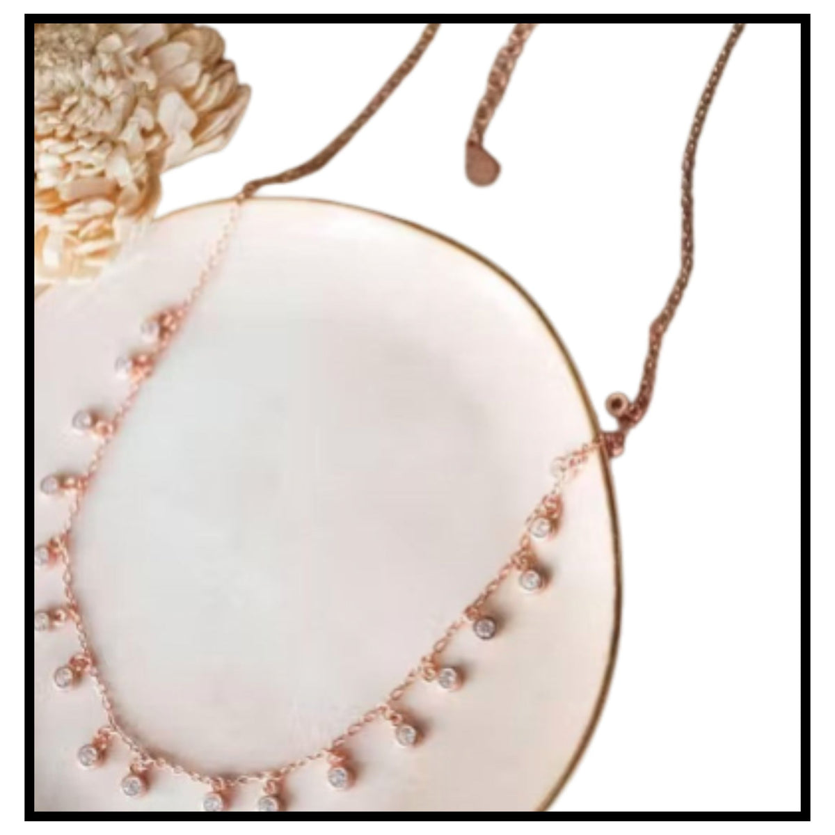 Women Rose Gold Stary Night Necklace