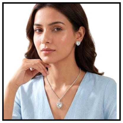 Stylish silver-plated floral and geometric pendants