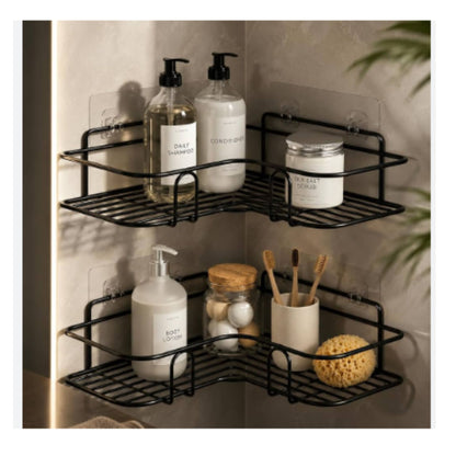 Rustproof Corner Wire Shelf Space-Saving Durable & Stylish Wall-Mounted Organizer