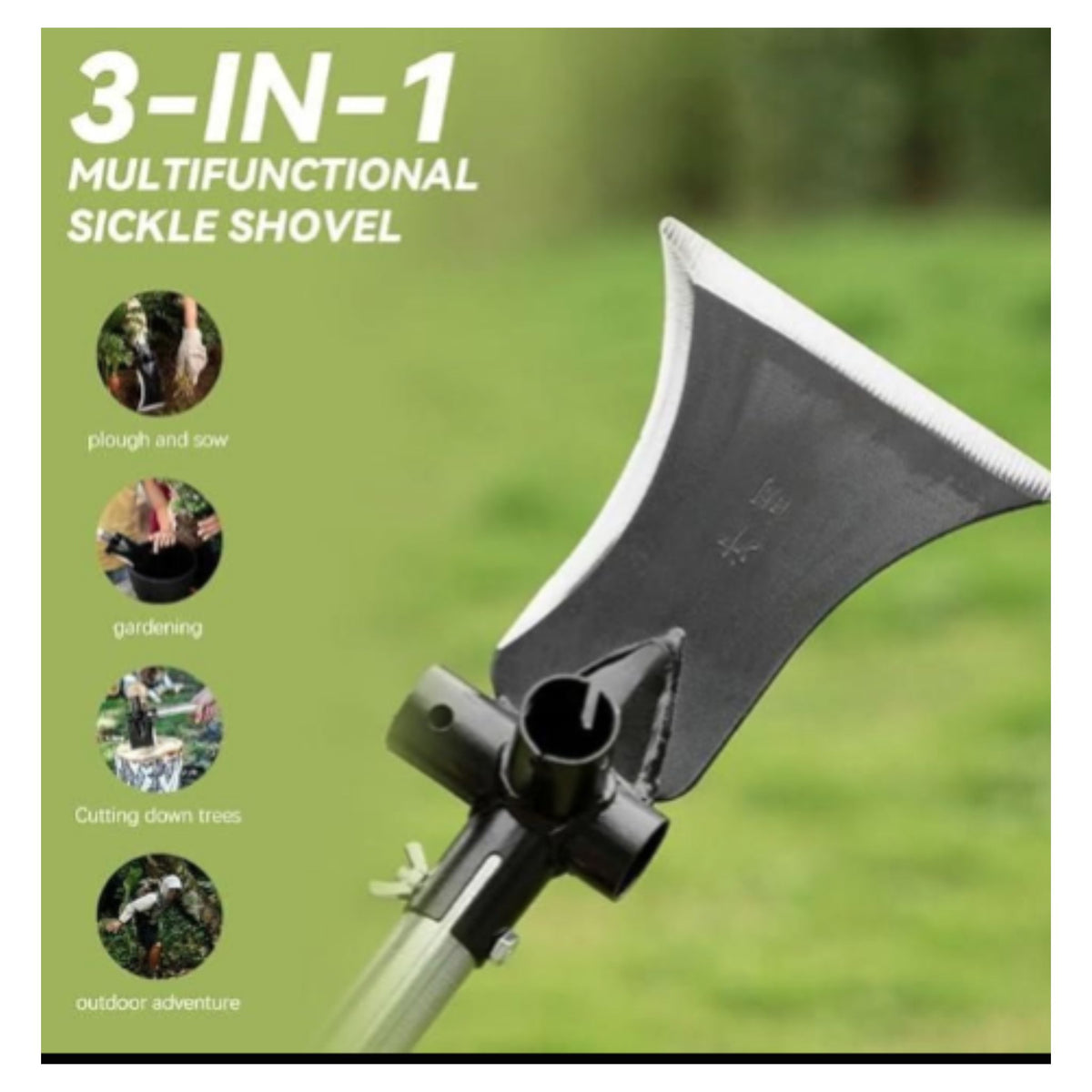 3-in-1 Multifunctional Sickle Shovel Tool for Garden Digging Cutting