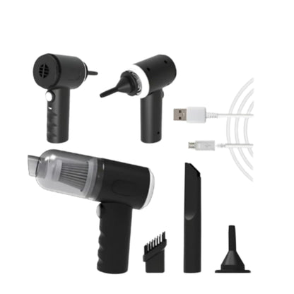 Portable Mini Vacuum Cleaner Kit For Car Home Office Keyboard With Blower And Nozzles