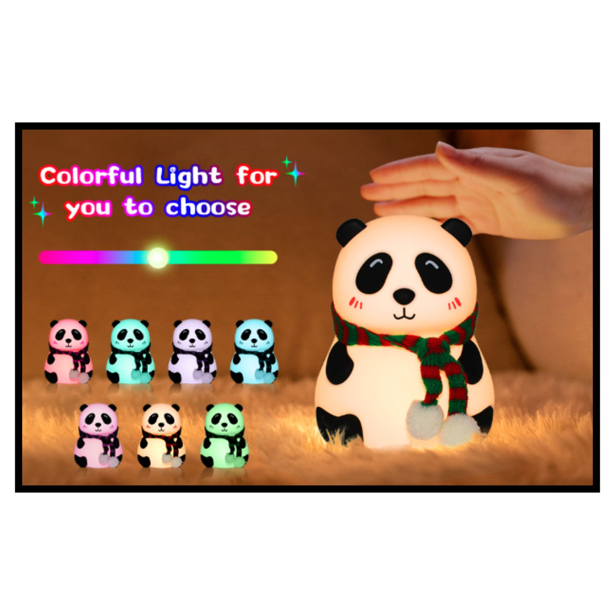 Panda Lamp, Night Lamp for Kids, Panda Touch Silicone Lamp