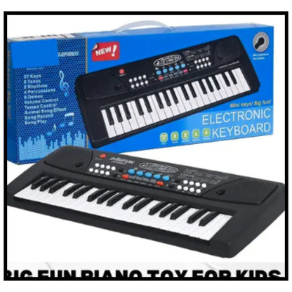 37 Key Piano Keyboard Toy with DC Power Option, Recording and Mic for Kids