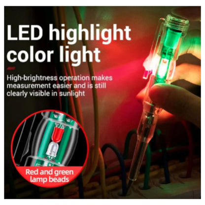 High-Brightness Intelligent Voltage Tester Pen, Multi-Function LED Test Pen with Screwdriver