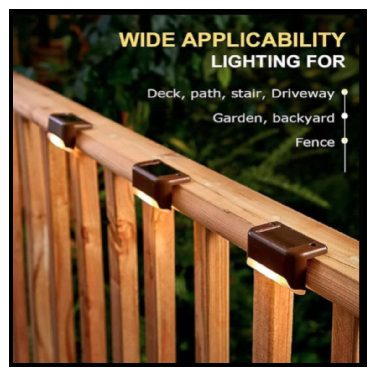 Solar Step Lights for Outdoor Stairs - Waterproof (Pack of 4)
