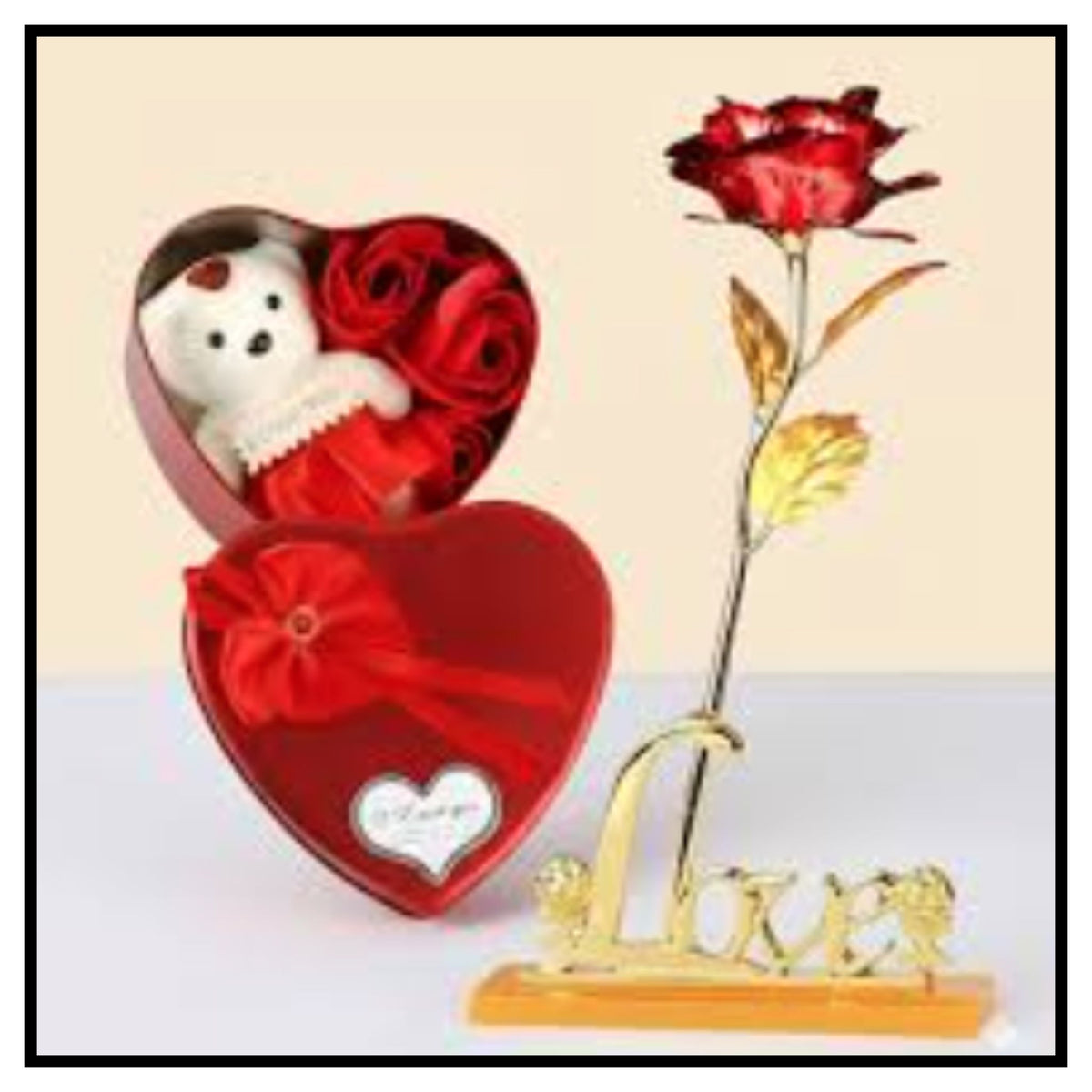 Red Love Stand With HeartBox