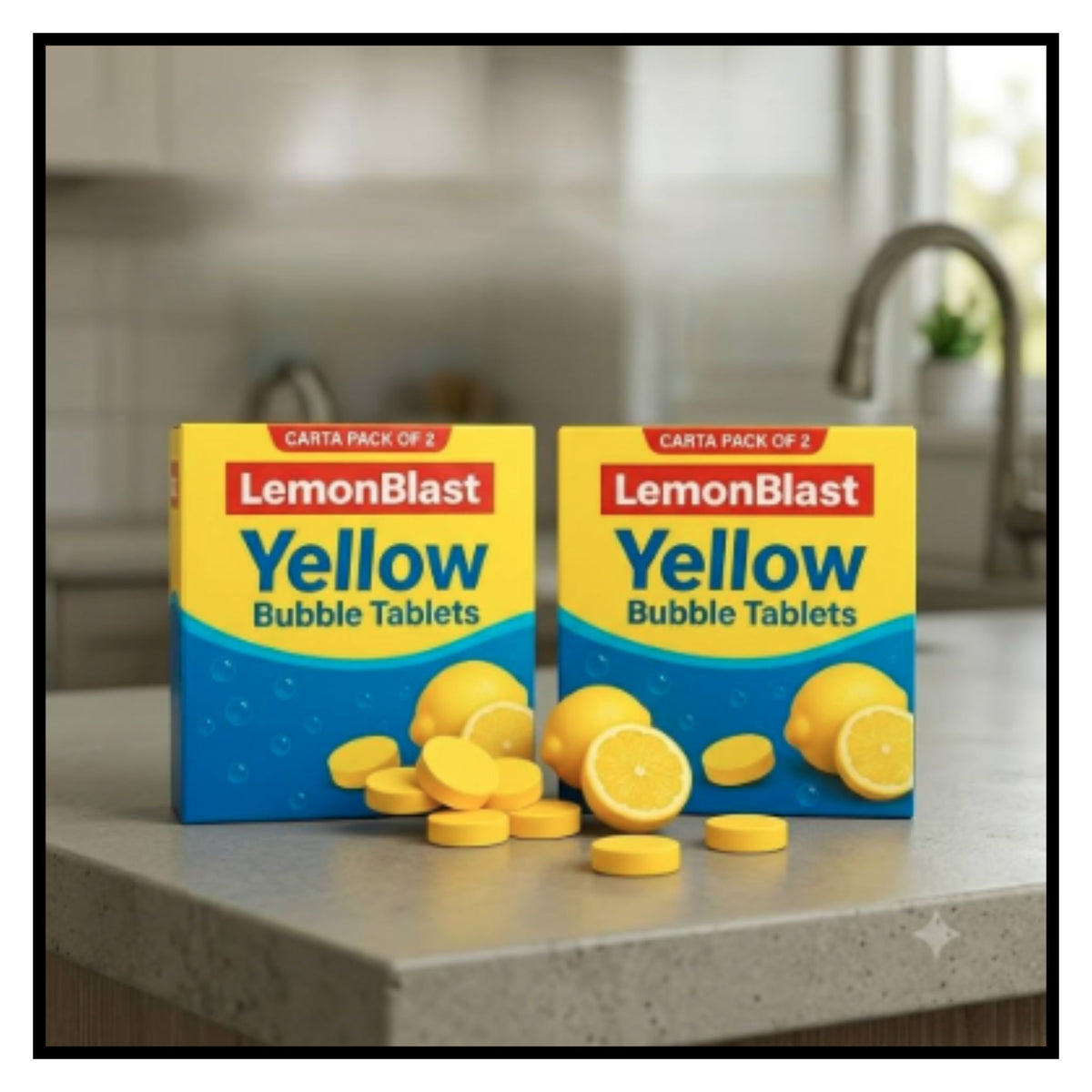 Lemon Blast Toilet Tablet 24Tablets (Pack of 2)