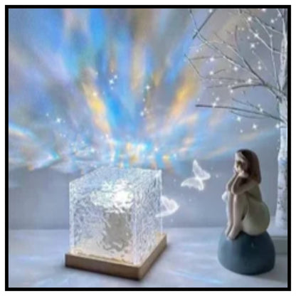 Rotating Water Ripple Night Light Aura Lamp