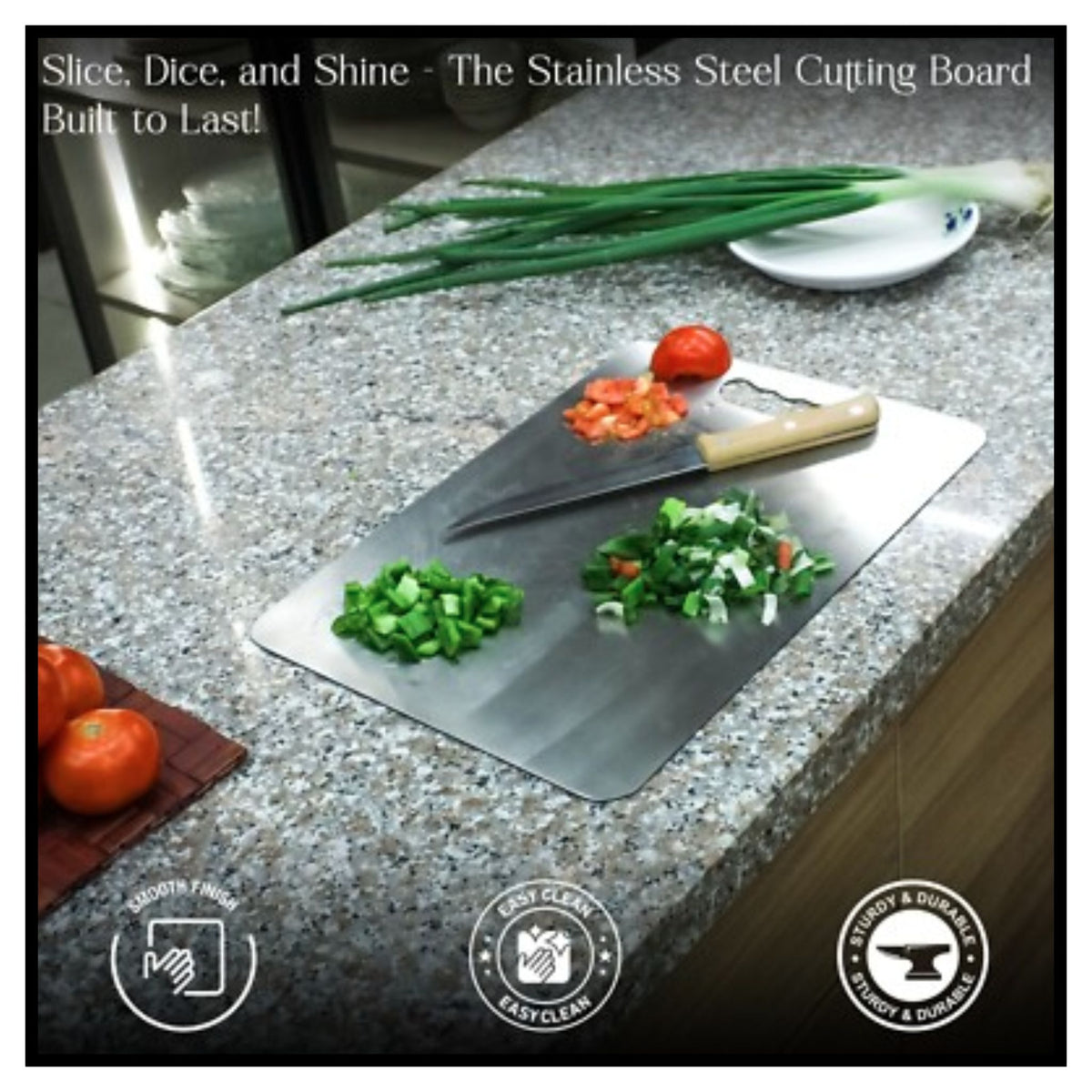 Stainless Steel Counter Top Chopping Board