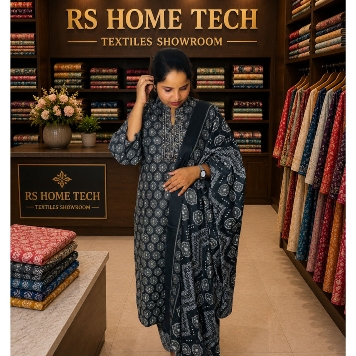 मरीना चूड़ीदार-गहरा ऑलिव ग्रीन (410305) (4XL)