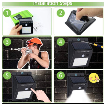Wireless LED Solar Outdoor Lights with Dark Detect Motion Sensor, On/Off Button