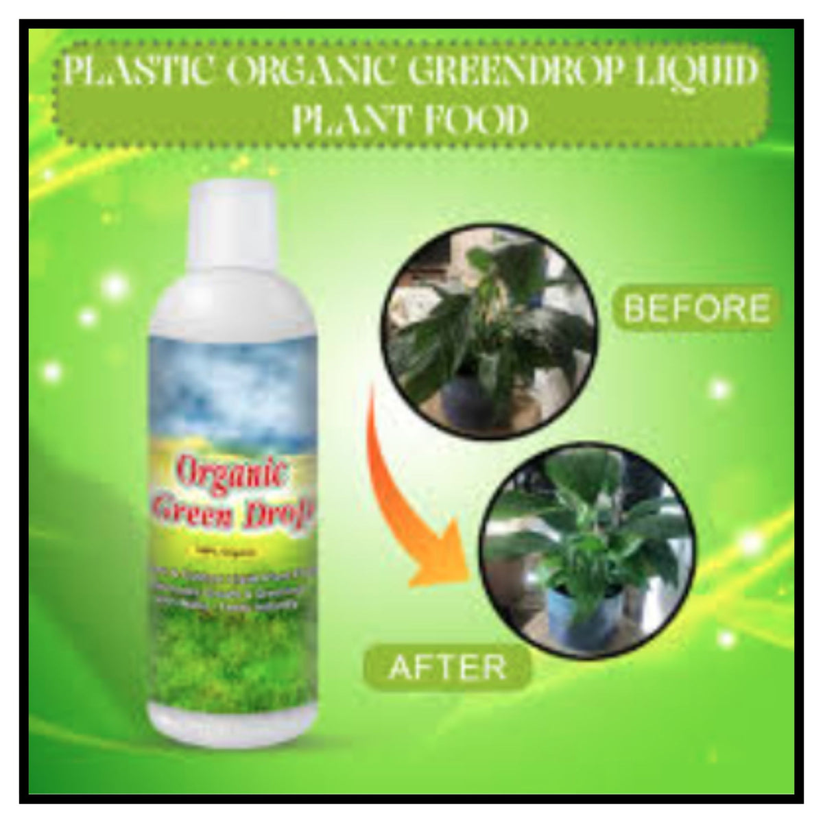 Organic GreenDrop Plant Food Liquid Fertilizer For Plant Growth & Greening Pack of 1