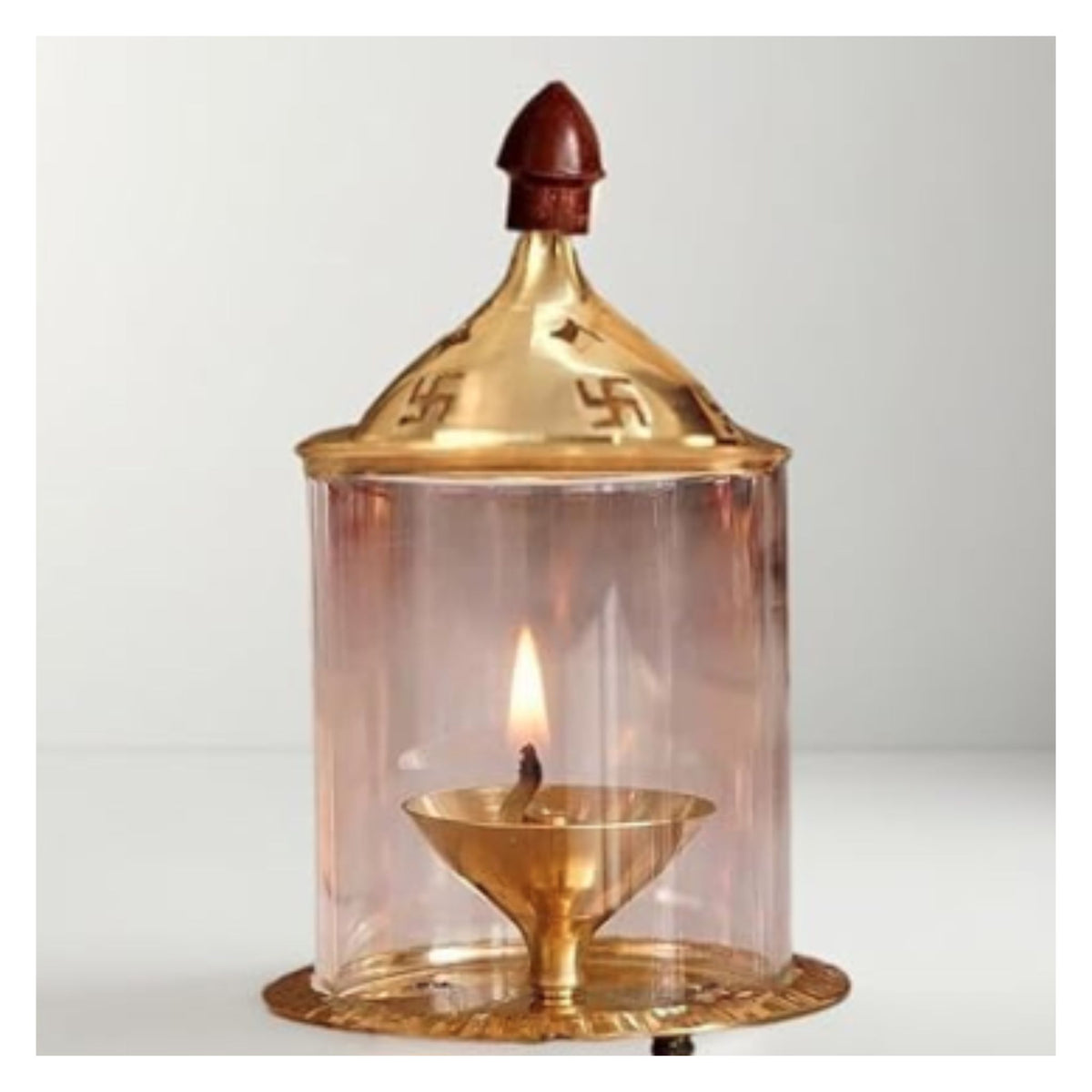 Decor Akhanddeep Brass Golden Diya