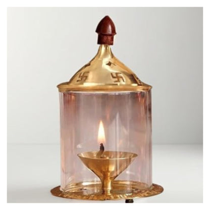 Decor Akhanddeep Brass Golden Diya