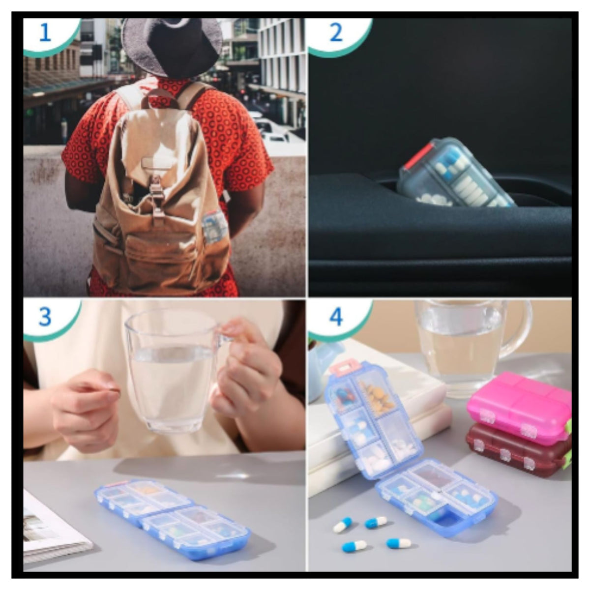Double Layer Pill Organizer