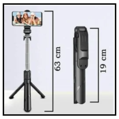 EARPHONIX Wireless Bluetooth Foldable XT-02 (K10) Mini Tripod Extendable Selfie Stick