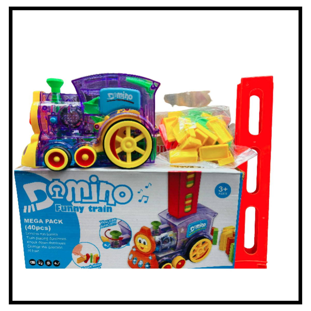 Domino Rally Train Model with Lights and Sounds
