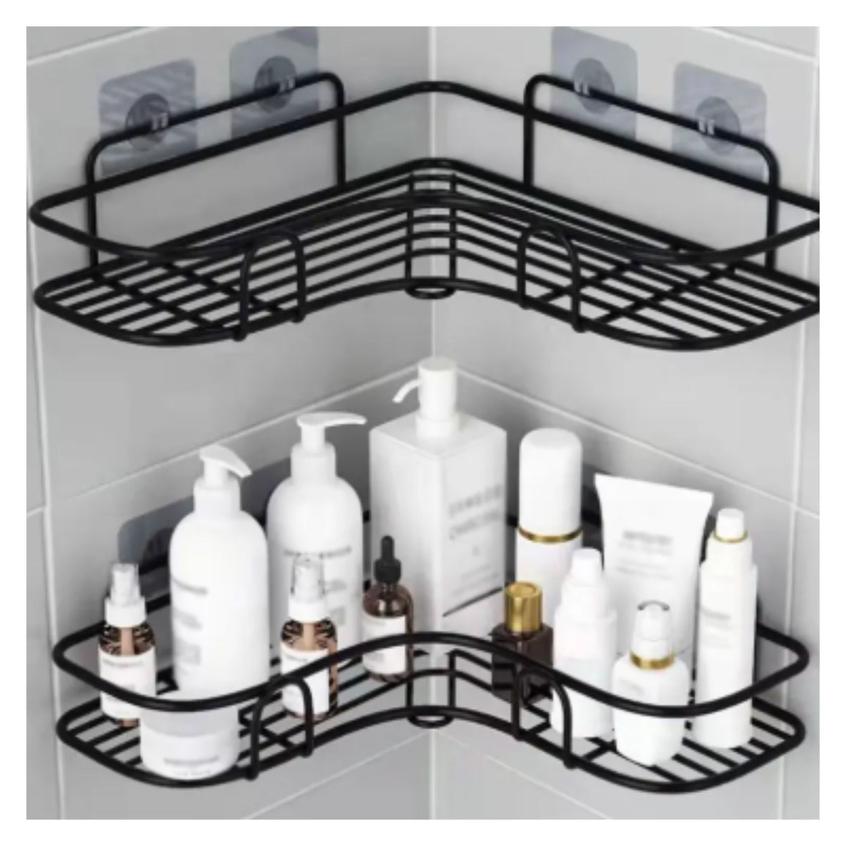 Rustproof Corner Wire Shelf Space-Saving Durable & Stylish Wall-Mounted Organizer